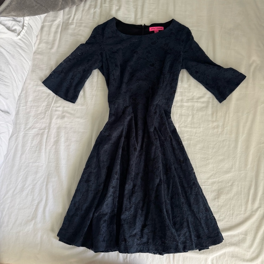 Betsey Johnson Navy Lace Dress